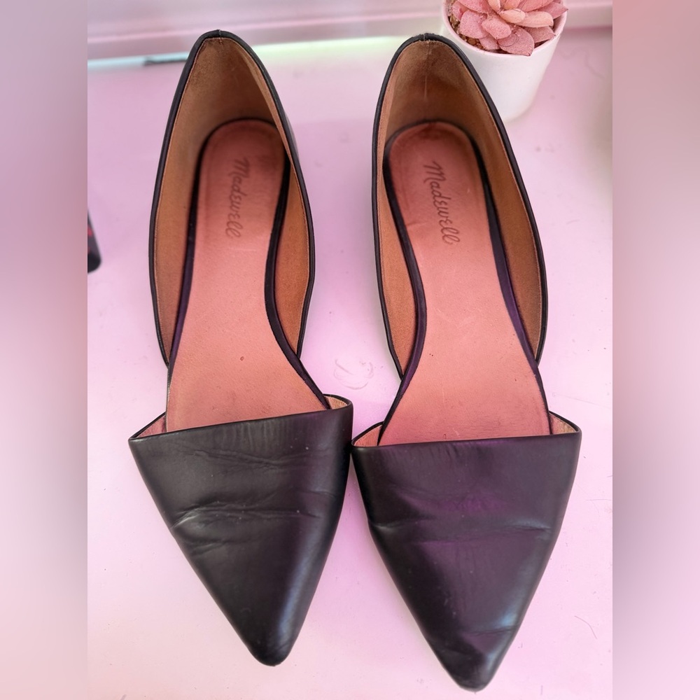 Madewell Black Leather Flats